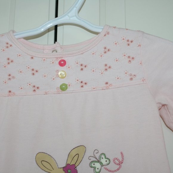 5/$20 Baby girl long t-shirt bunny 6-12 months - Picture 8 of 13